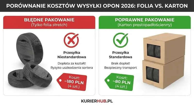 Koszt wysyłki opon