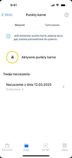 Limity punktów karnych
