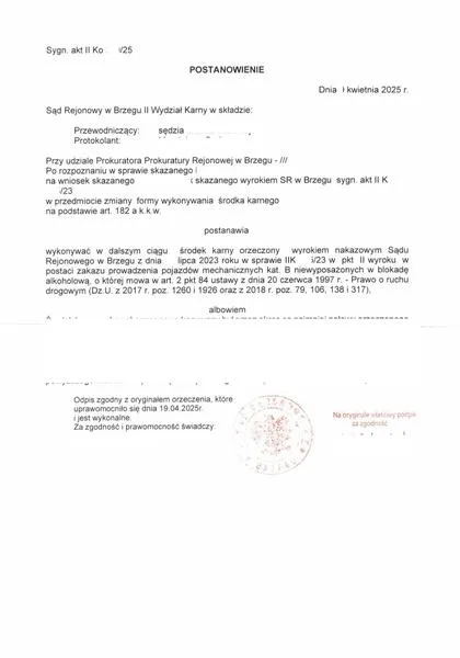 Prawo jazdy po zatrzymaniu
